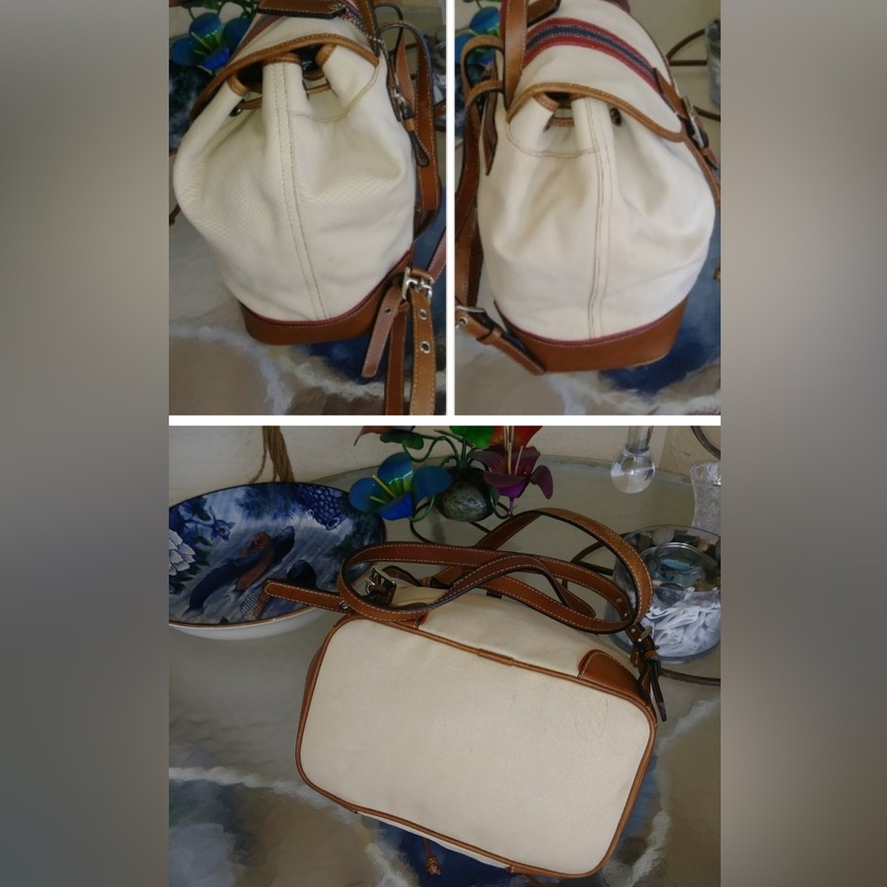EUC NEAR VTG COACH STRIPE WRISTLET & BACKPACK '04 - Picture 4 of 6